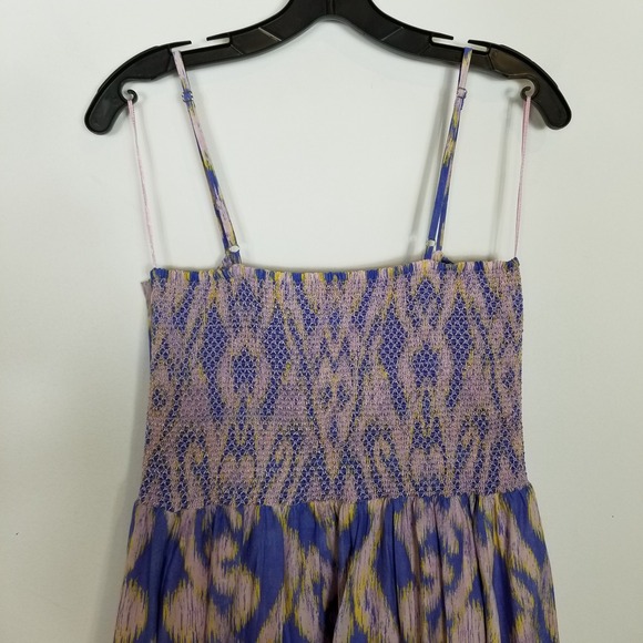 Maria Cher Moreno Maive Printed Midi Dress Women Sz S Blue Summer Boho Beach - Picture 7 of 11